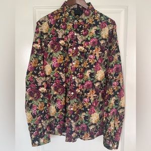 ASOS Floral Print Button Down Collared Shirt Men’s Size Large